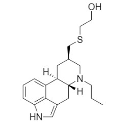 Picture of 6-N-propyl-8beta-(2-hydroxethyl)-thiomethyl Ergoline